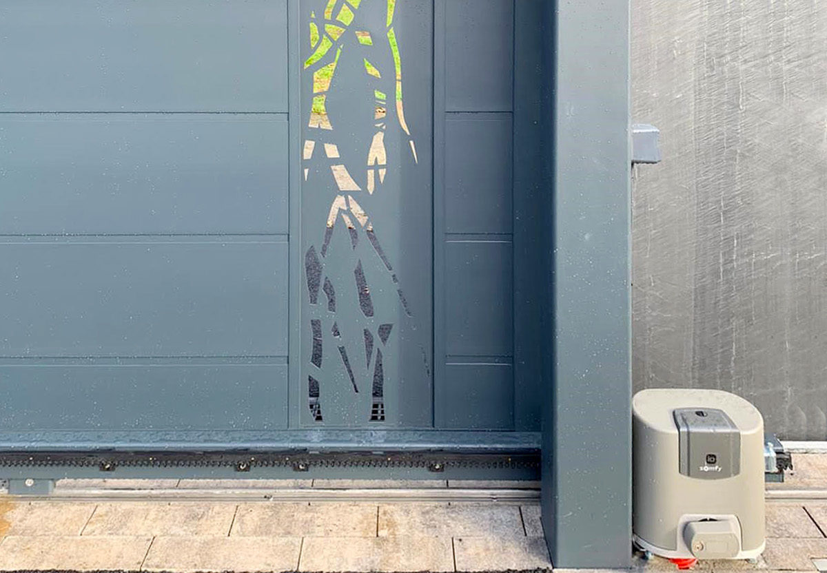 Portail motorisé Bouquet Wood