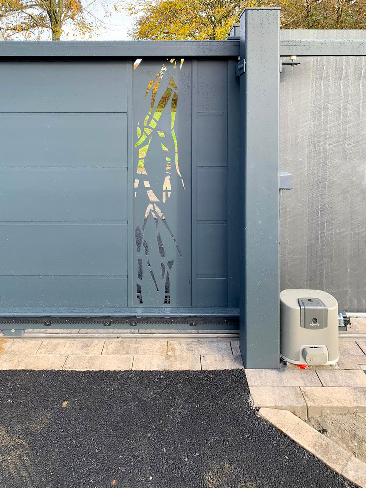 Portail motorisé Bouquet Wood