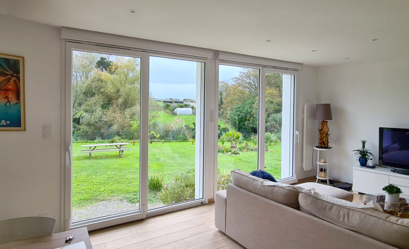 Baie vitrée vue intérieure