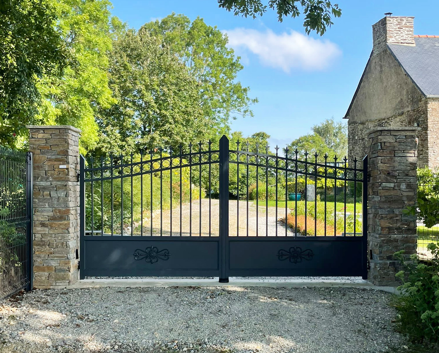 Portail battant Brissac anthracite