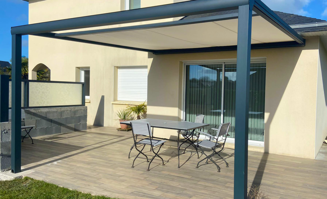Pergolas, pergotoile couleur anthracite et sable - Kiclos