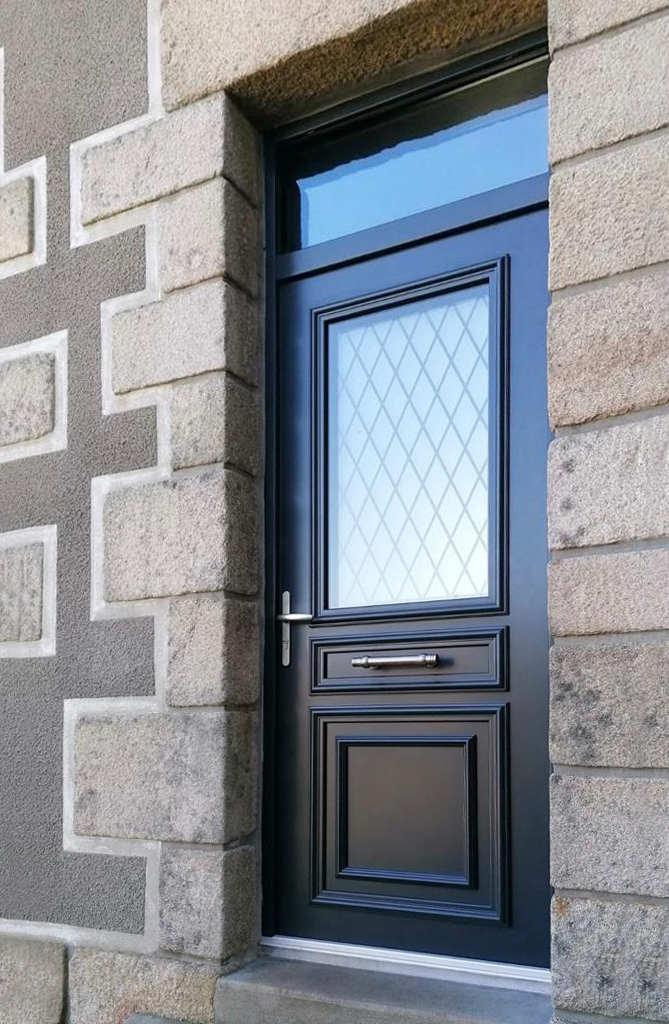 Kiclos - Porte d'entrée anthracite vitrée