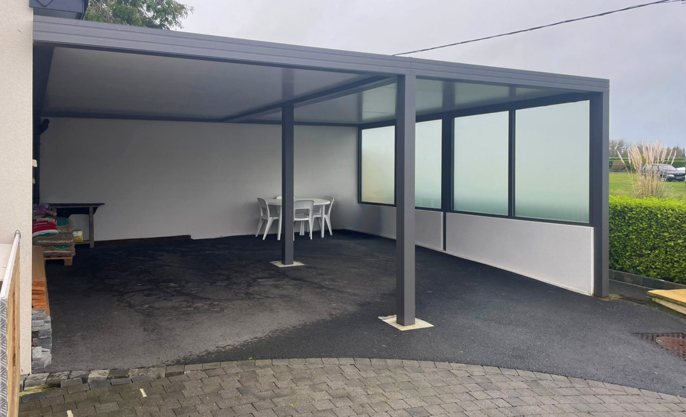 Carport double anthracite