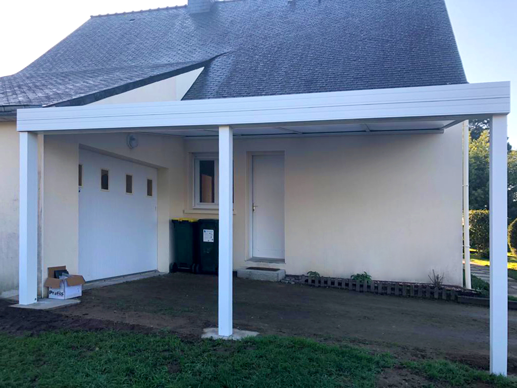 Carport double blanc