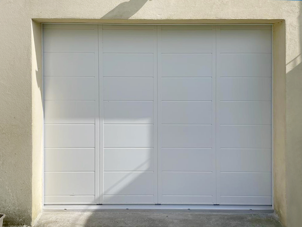 Kiclos - Porte de garage pliante en PVC blanc
