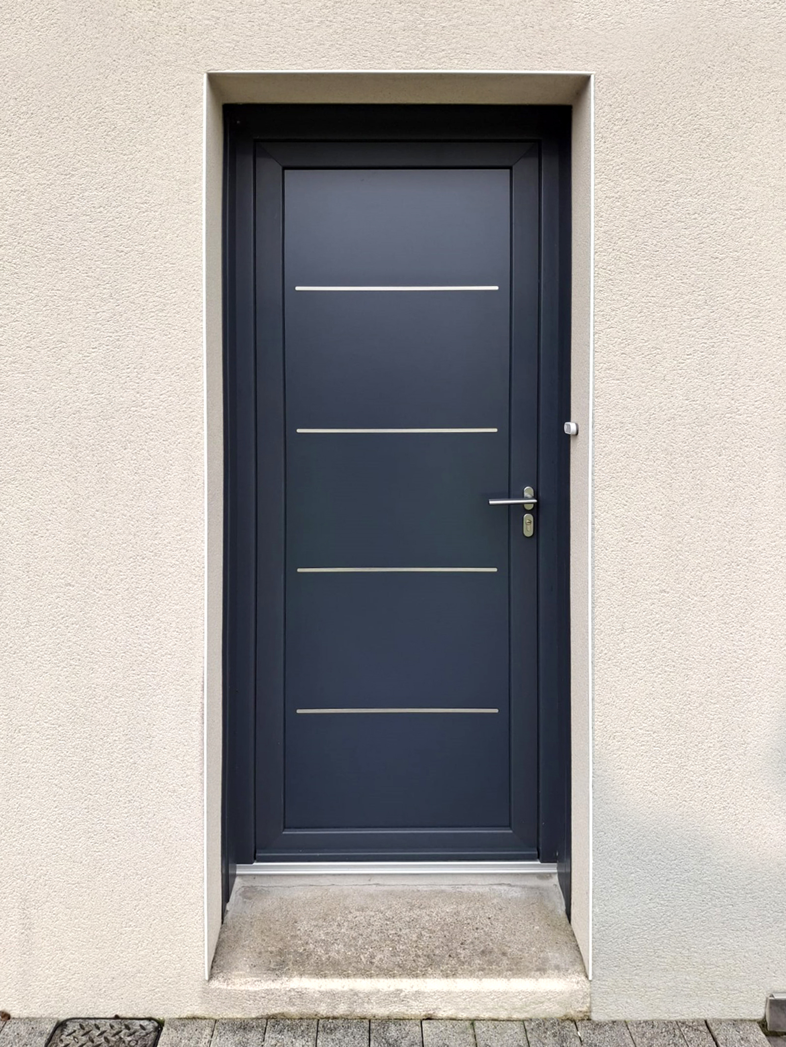 porte d'entree kiclos aluminium exterieur anthracite