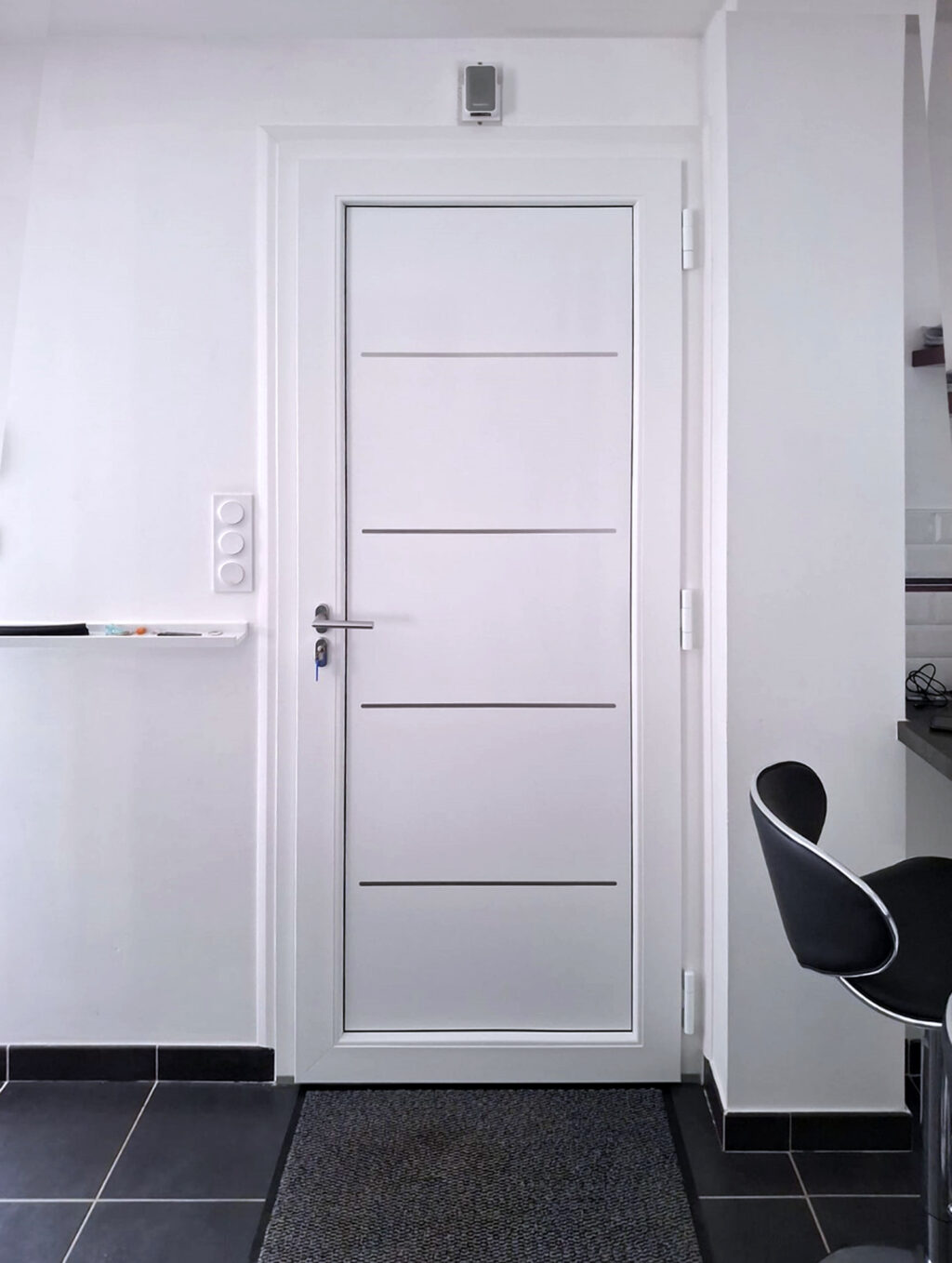 porte d'entree kiclos aluminium interieur blanc