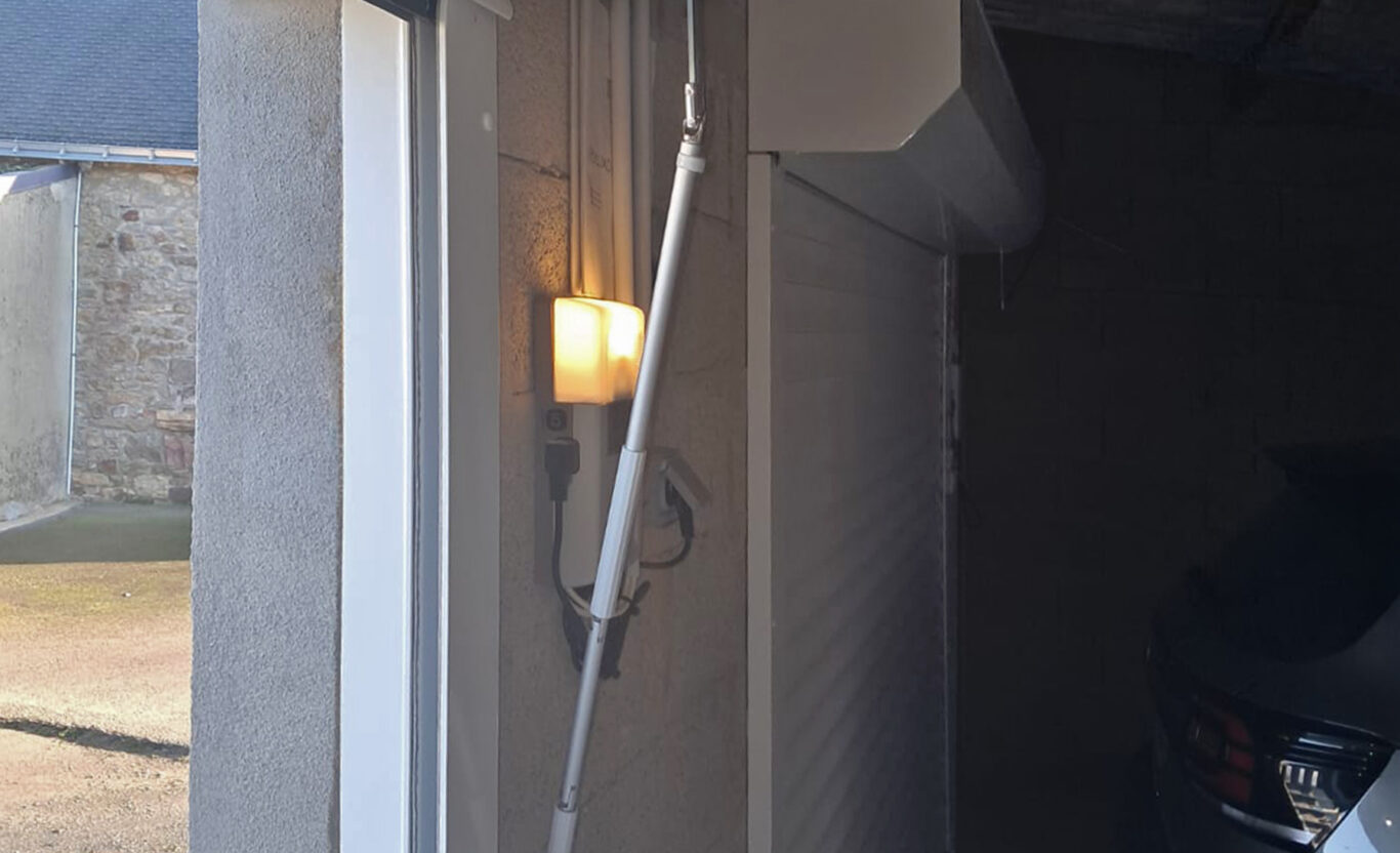 portes de garage rollmatic kiclos en pvc blanc vue interieure