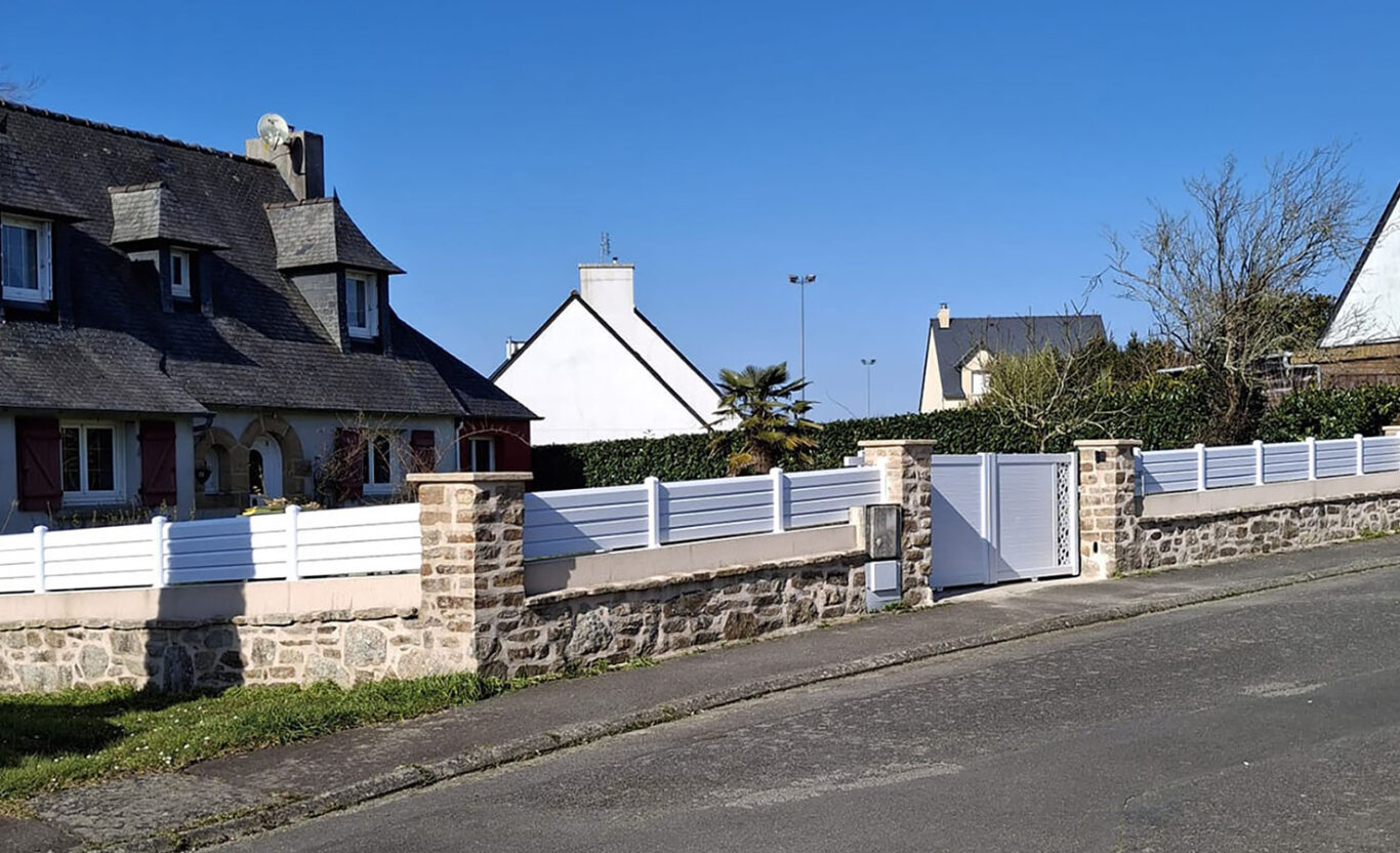 kiclos portail cloture gamme morphee pvc blanc