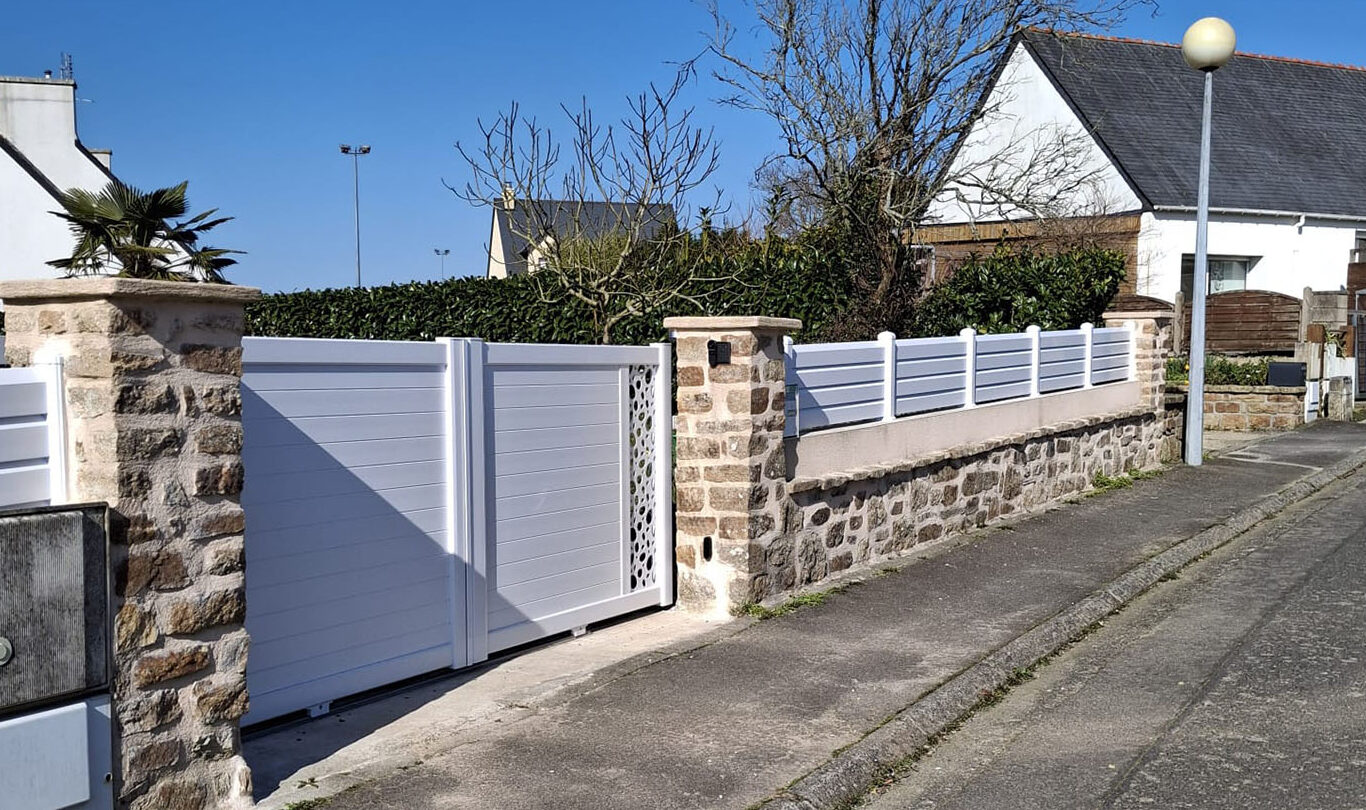 kiclos portail cloture gamme morphee pvc blanc