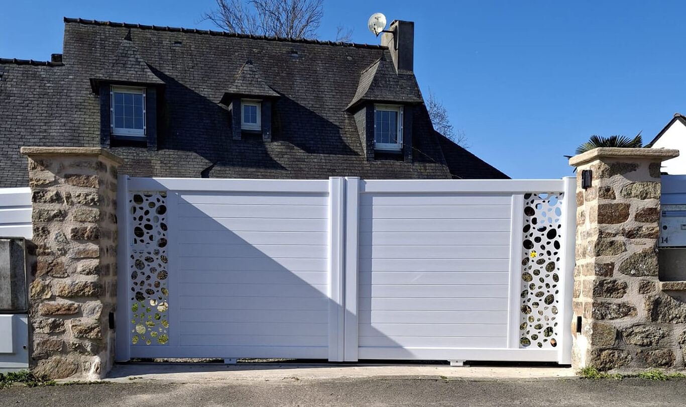 kiclos portail coulissant gamme morphee pvc blanc