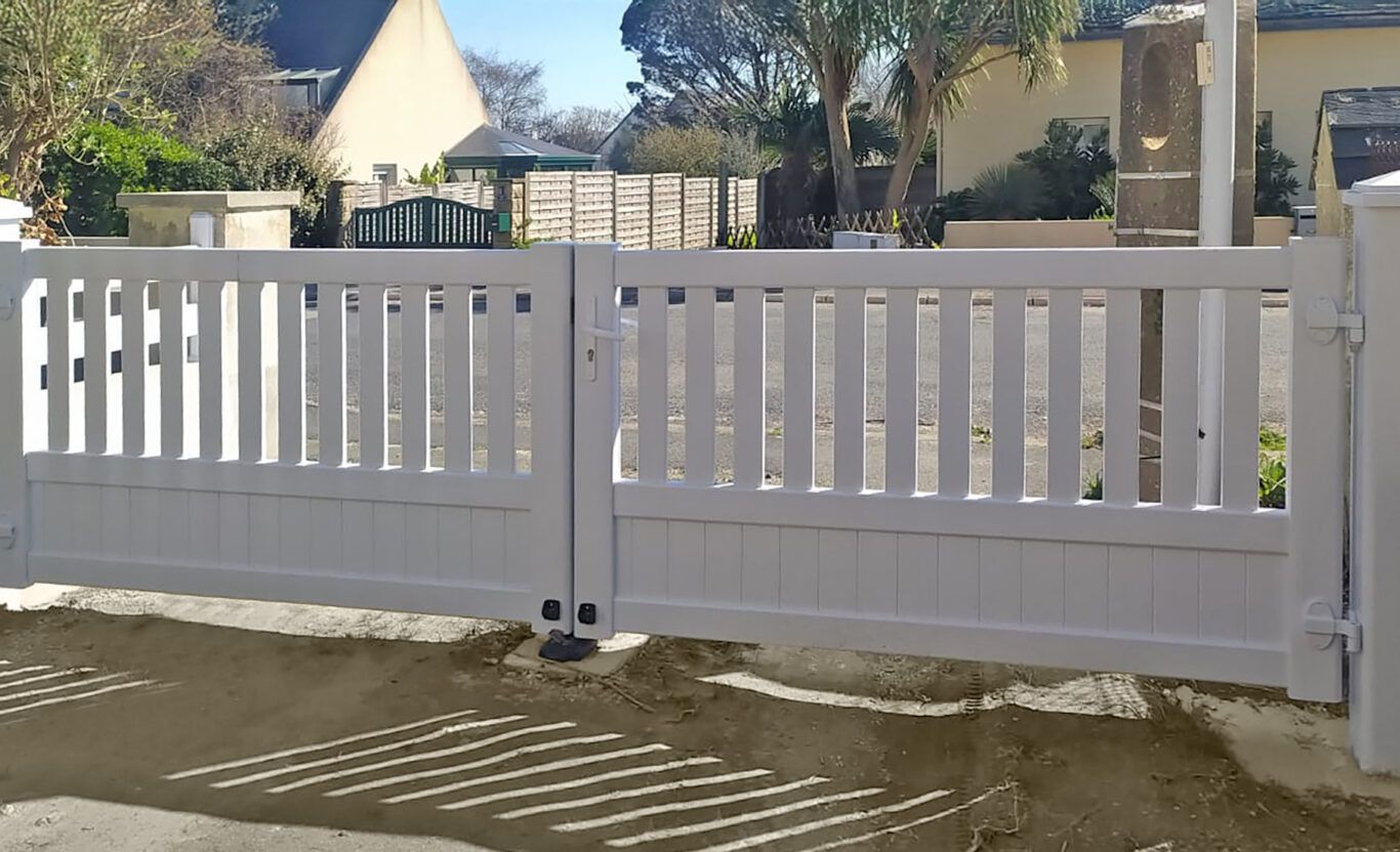 portail battant kiclos en pvc blanc