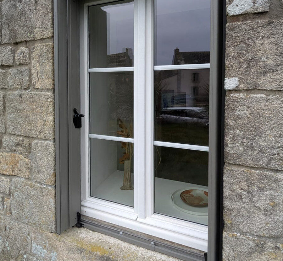 fenetres gamme jalousie en aluminium blanc