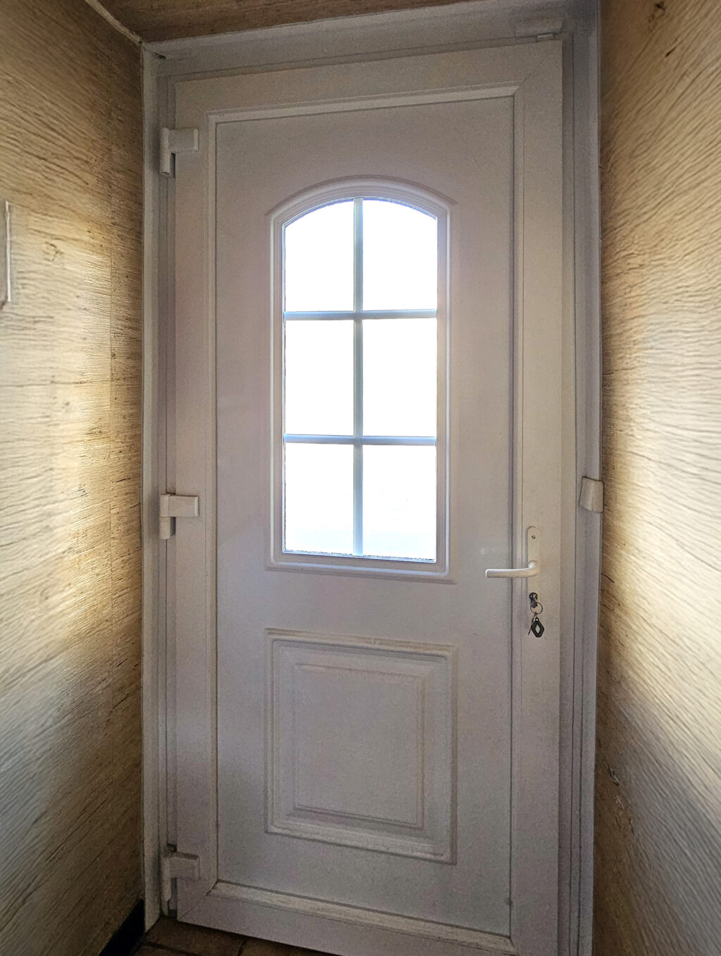 porte d'entree modele galicia en pvc blanc