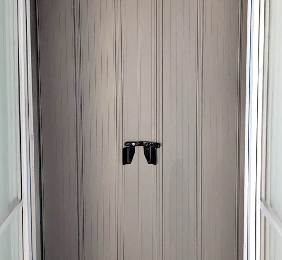 volets accordeon en aluminium blanc