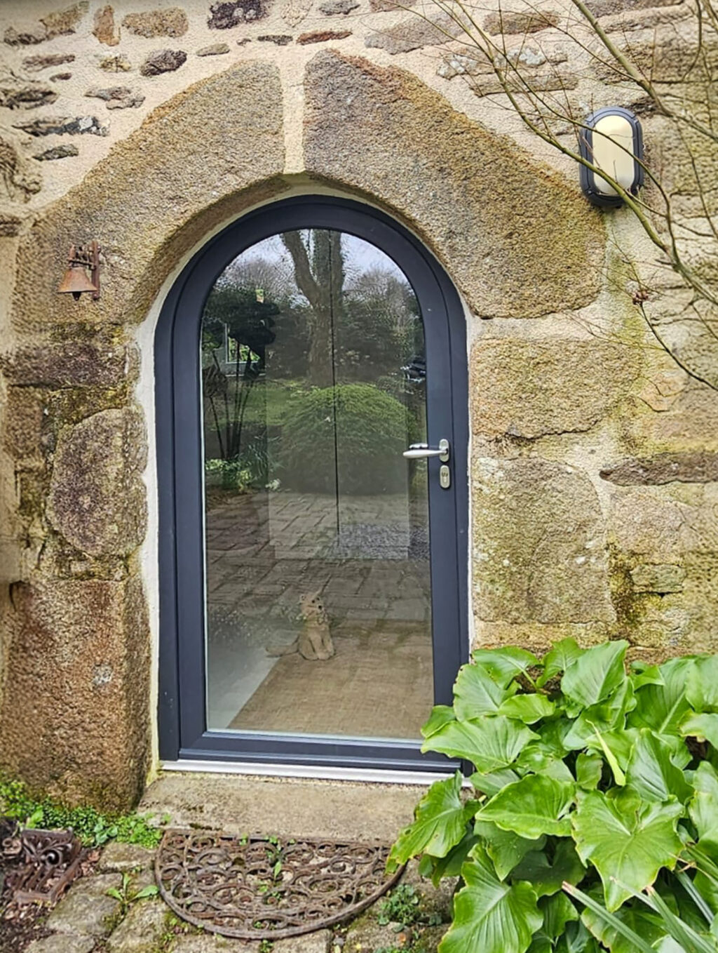 porte vitree cintree kiclos pvc exterieur anthracite