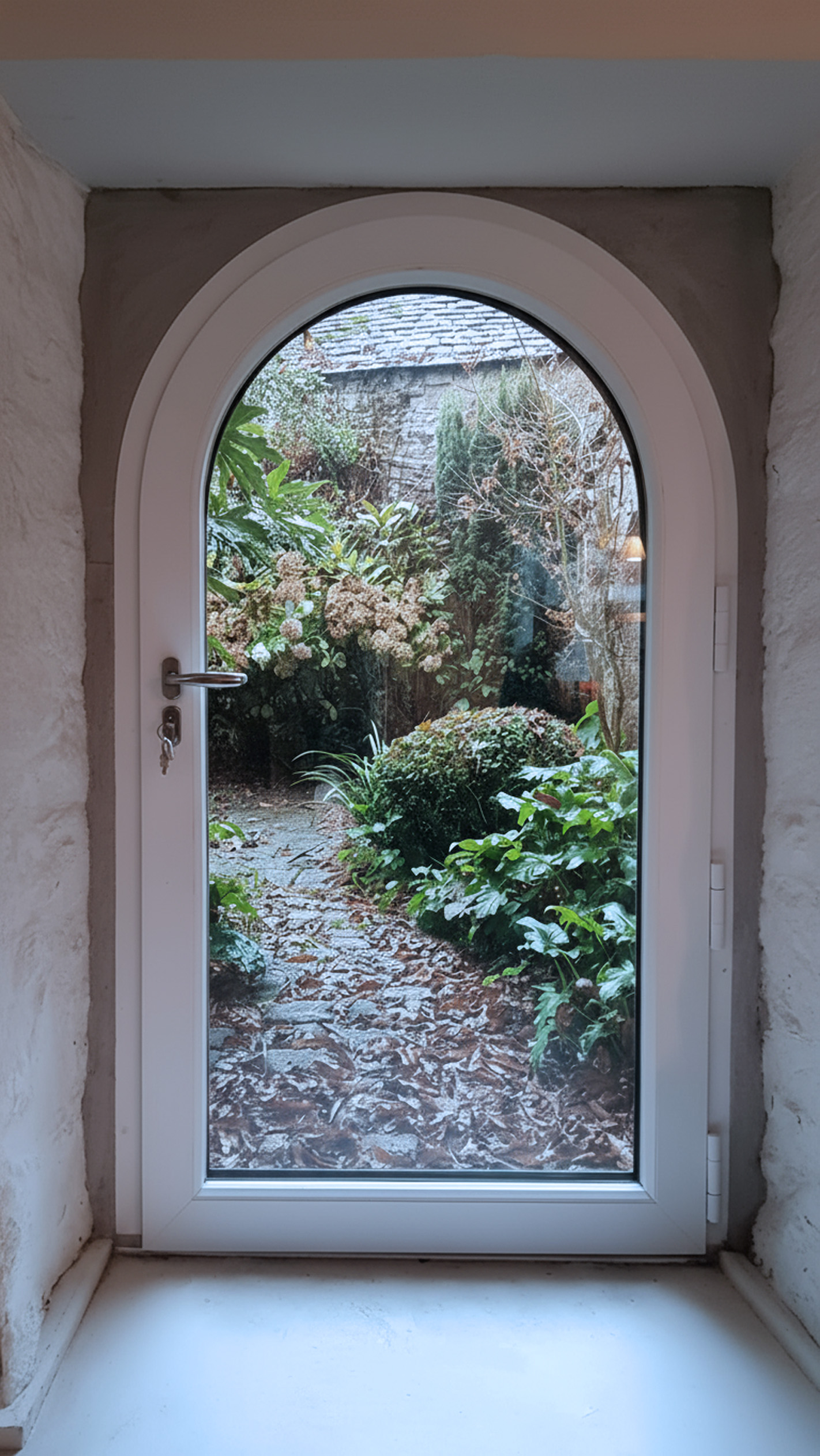 porte vitree cintree kiclos pvc interieur blanc