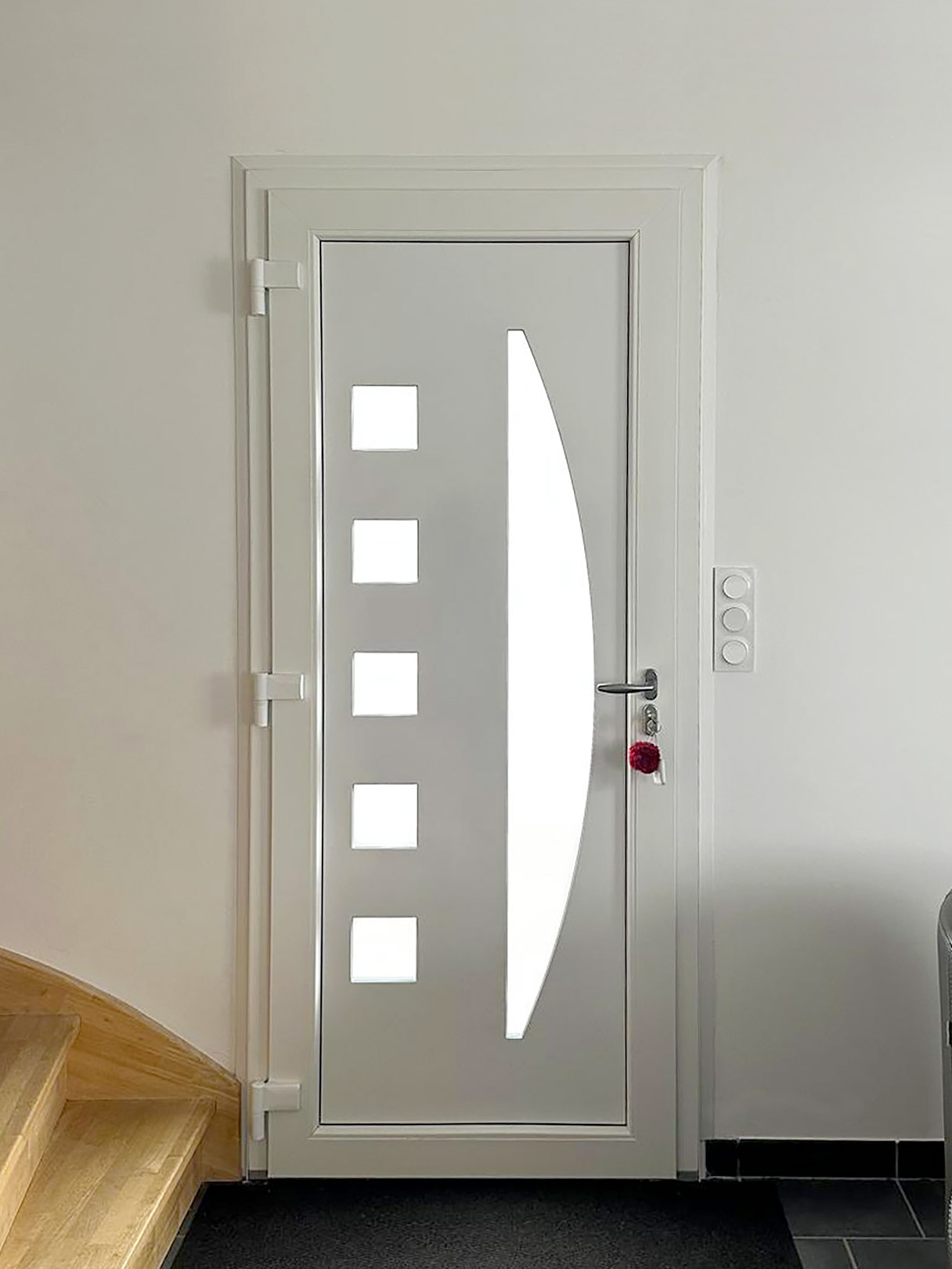 porte entree achille kiclos aluminium blanc interieur