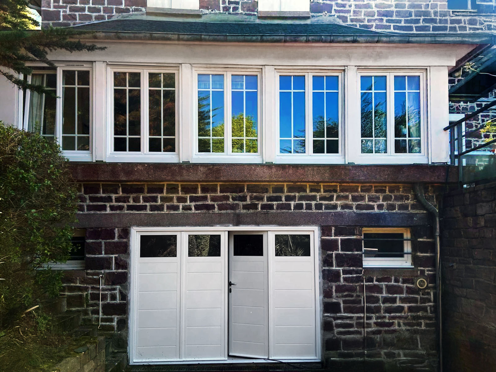 porte-garage 4 vantaux kiclos aluminium blanc