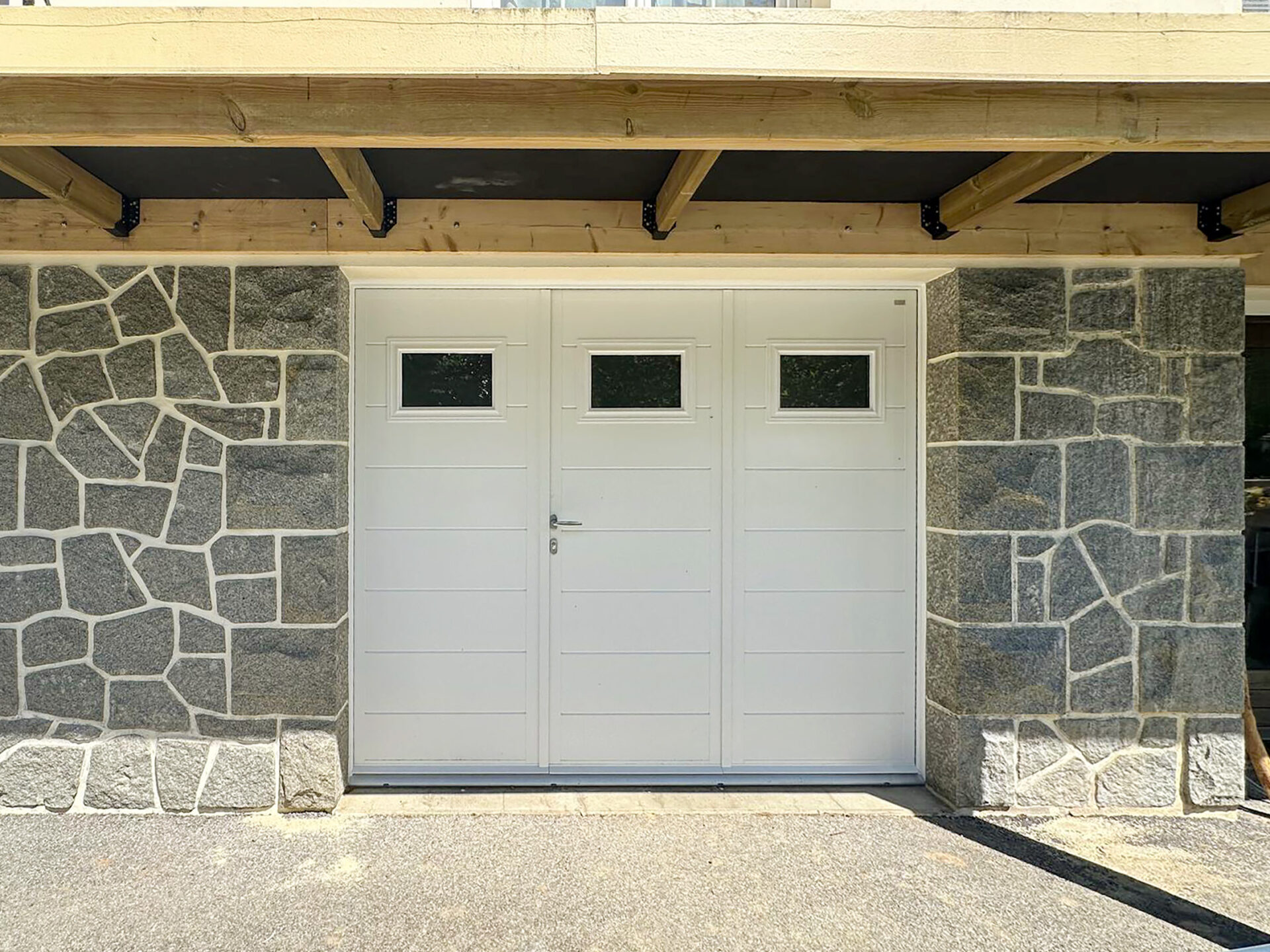 porte de garage, aluminium blanc